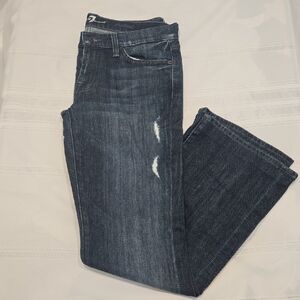 7 For All Mankind Dark Blue Boot Cut Jeans